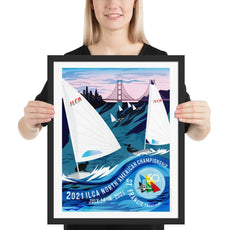 ILCA North American Championship sailing poster framed wall art print
