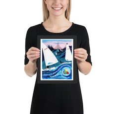 Nautical sports wall art featuring ILCA North American Championship regatta