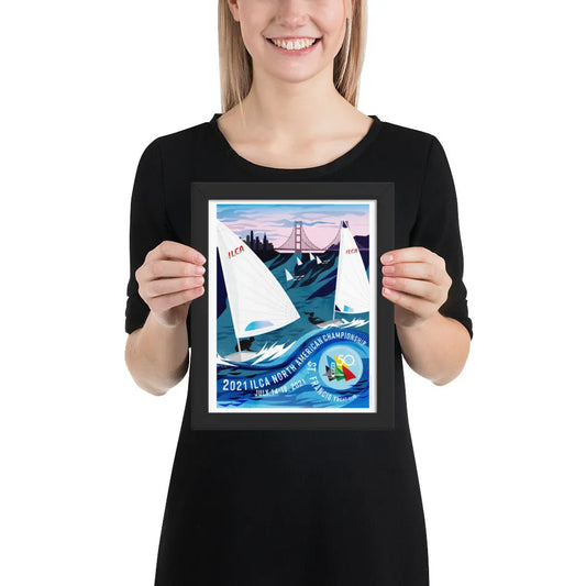 Nautical sports wall art featuring ILCA North American Championship regatta
