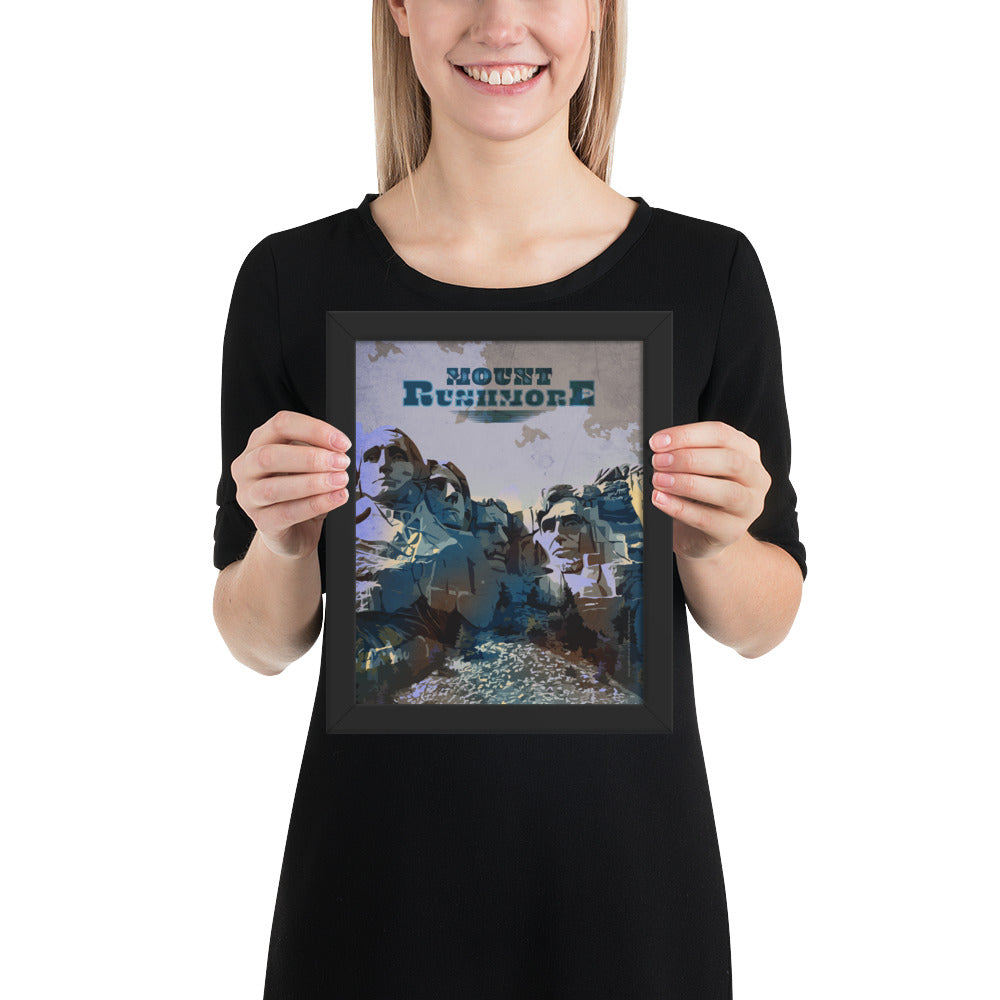 Vintage Mount Rushmore travel poster design