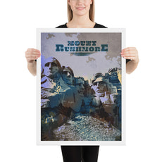 Mount Rushmore national monument travel art print by Judith Krimski Studio