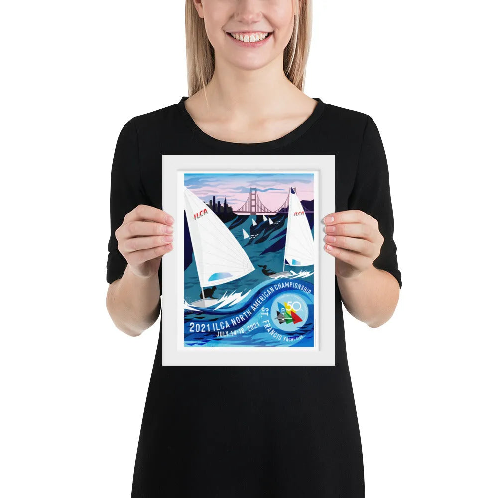 ILCA sailing competition poster print 