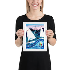 ILCA sailing competition poster print 